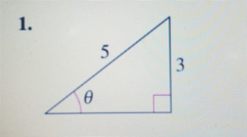 find the exact values of the six trigonometric functions of the angle 0 shown in the-example-1