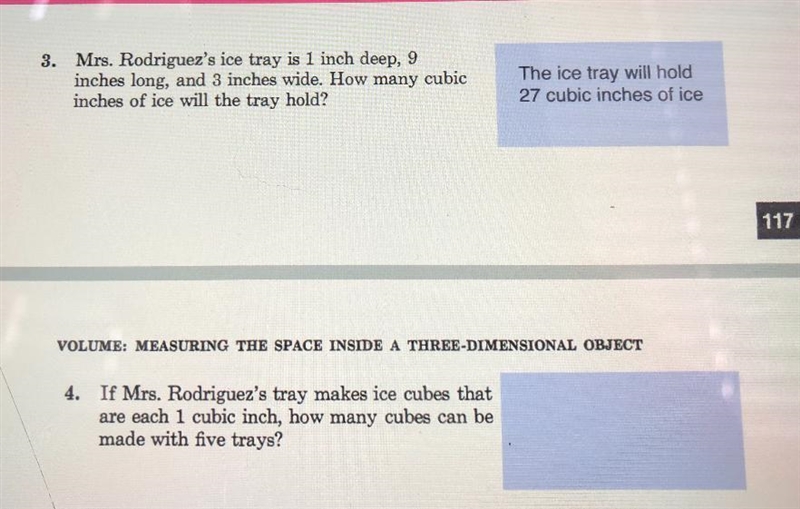 If Mrs. Rodriguez’s tray makes ice cubes that are each 1 cube inch, how many cubes-example-1