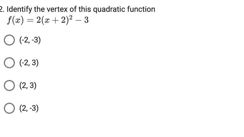 Identify the vertex of this quadratic function-example-1