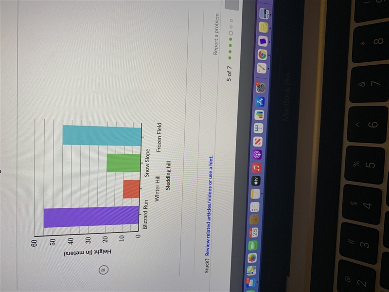 In which graph does the height difference between Winter Hill and Frozen Field equal-example-2