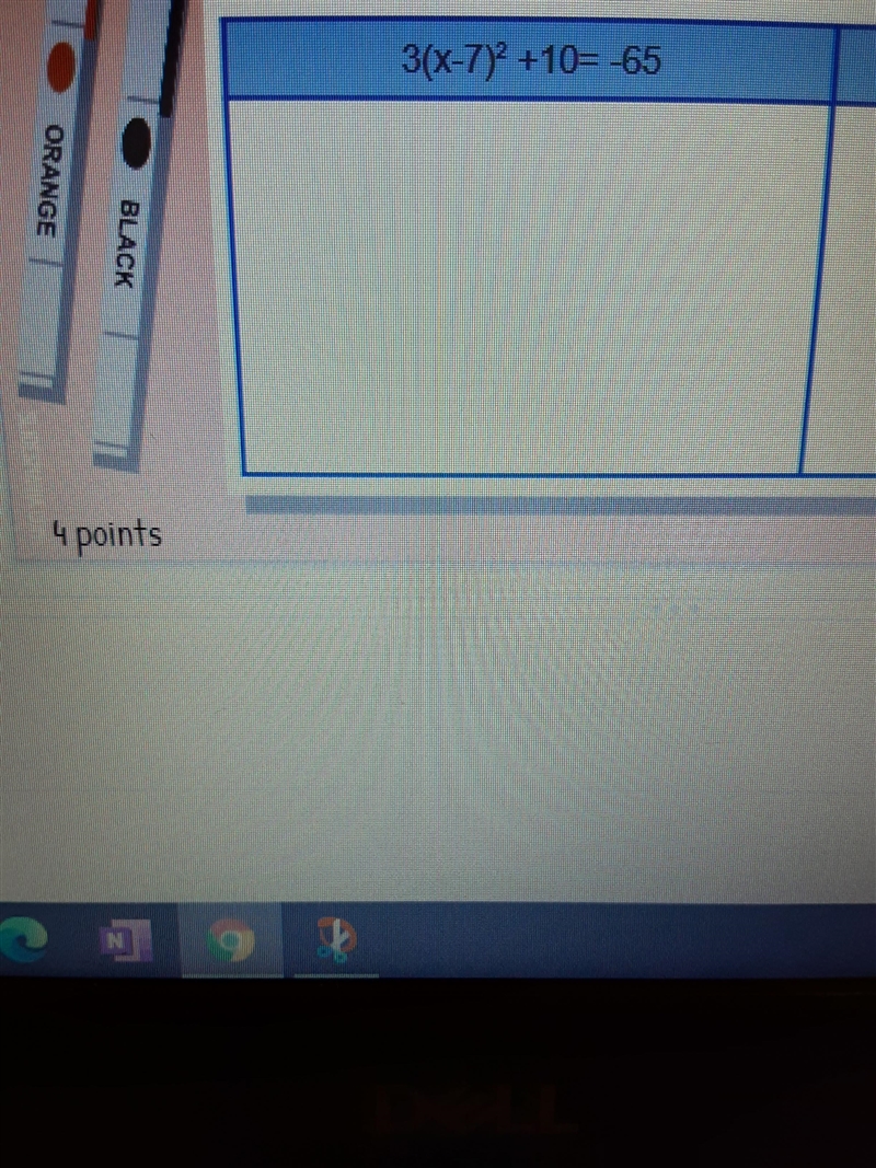 Solve the equation by using the square root method3(x - 7) {}^(2) + 10 = - 65-example-1