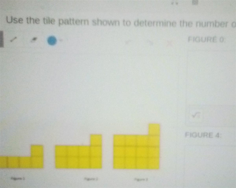 Use the tile pattern shown to determine the number of tiles in figure 0 and figure-example-1