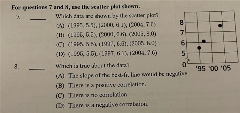 I need help with number 8The answer to number 7 is D-example-1