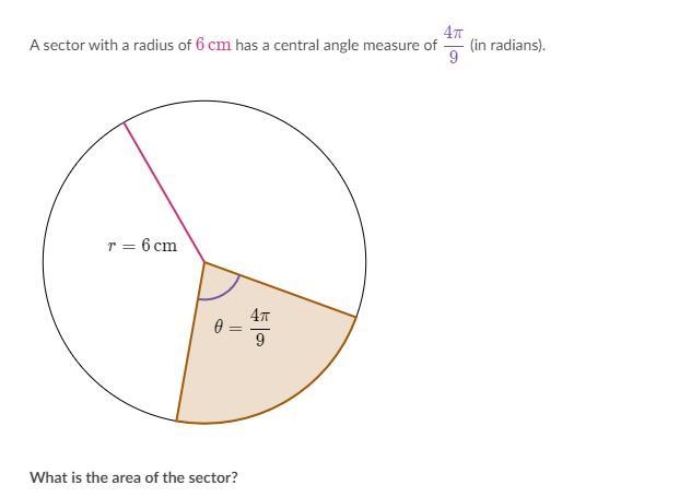 Area of sector................................-example-1