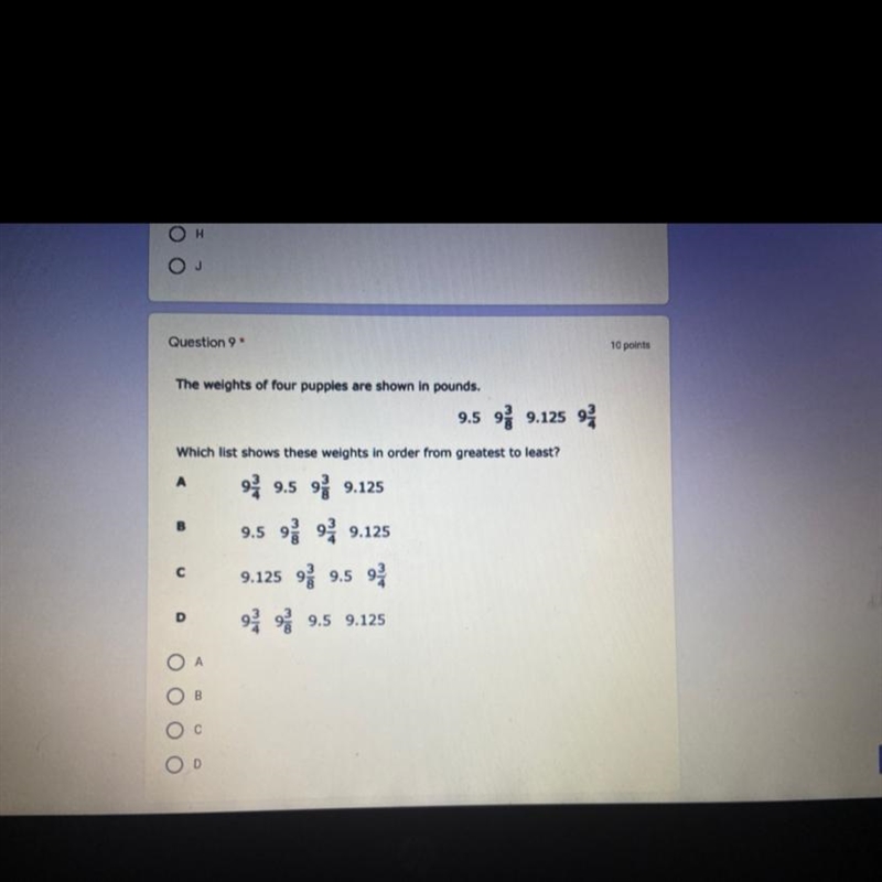 Which list shows these weights in order from greatest to least?-example-1