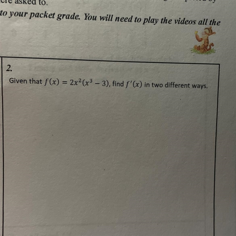 What are the two ways to derive the function and how do I do it-example-1