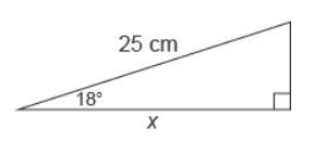 (50 points) What is the value of x in the triangle? Enter your answer as a decimal-example-1