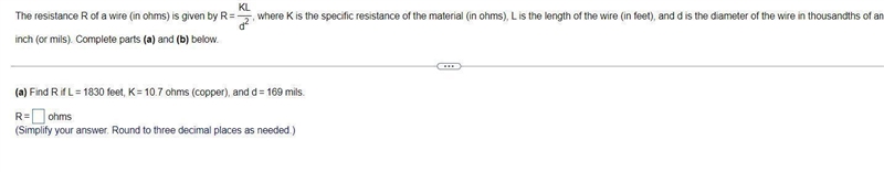 The resistance R of a wire (in ohms) is given by-example-1