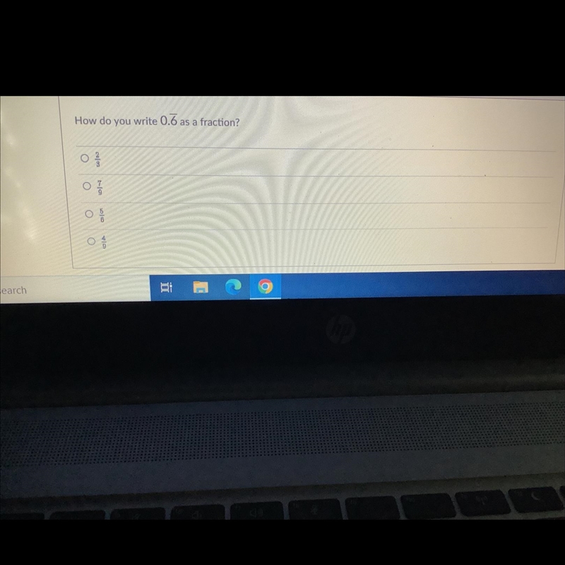 How do you write this number as a fraction? The correct answer option option B option-example-1