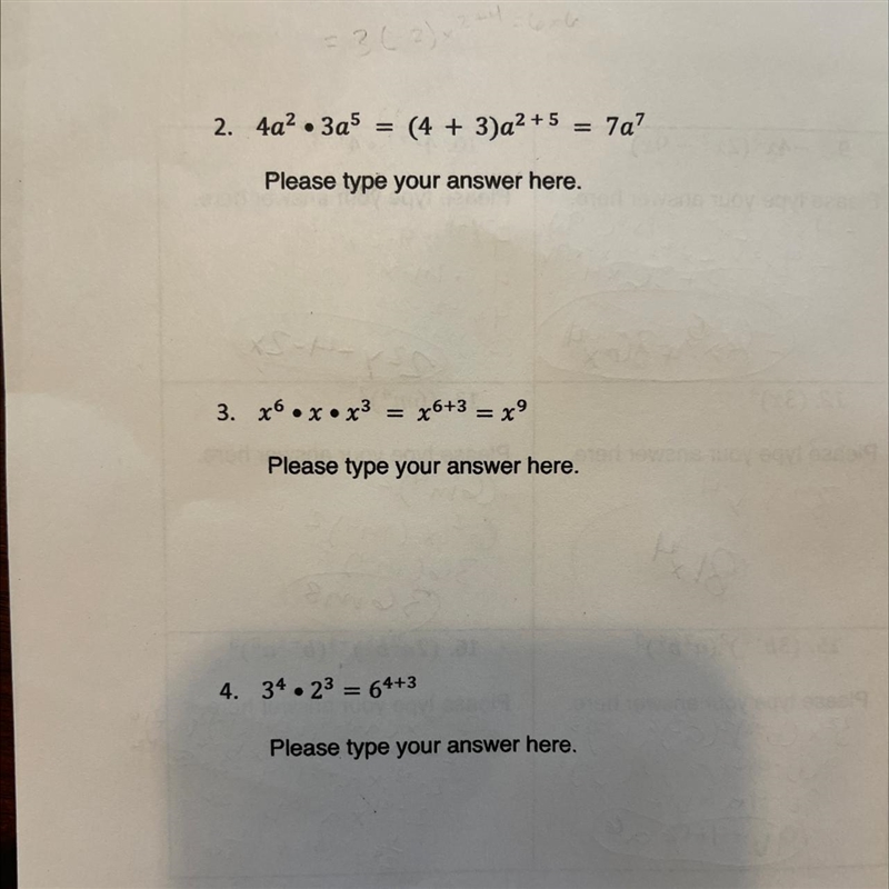 What’s the error in these equations with steps will give Brainily-example-1