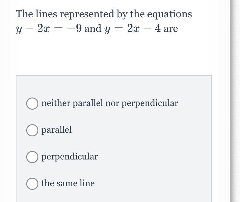 Finding the relationship of two lines-example-1