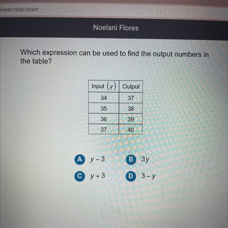 Which expression can be used to find the output numbers in the table?-example-1