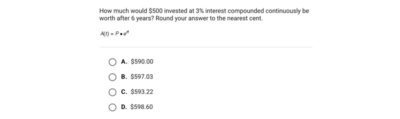 How much would $500 invested at 3% interest compounded continuously be worth after-example-1