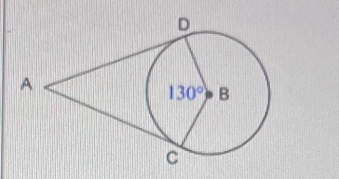 AD and AC are tangent to the circle. Find m-example-1