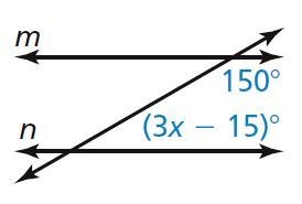 Find the value of x that makes m II n [please help I really don't know what to do-example-1