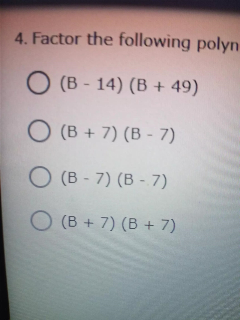 factor the following polynomial written in standard form. select the correct answer-example-1