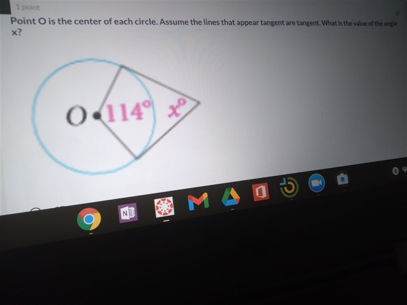 Point O is the center of each circle. Assume the lines that appear tangent are tangent-example-1