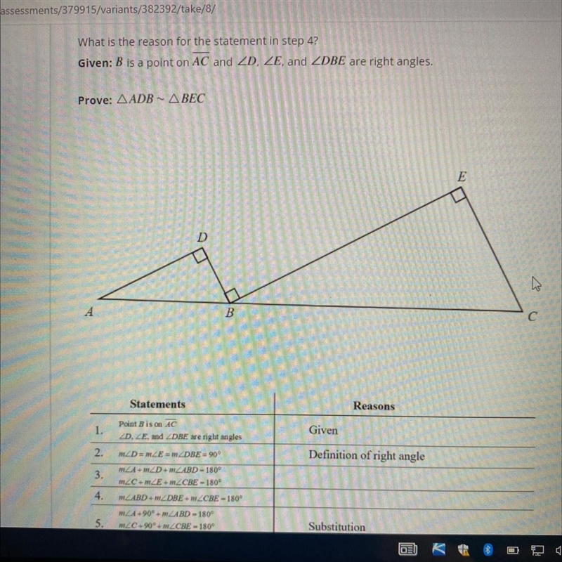 a. angle addition postulate with angles forming a straight line angle.b. triangle-example-1