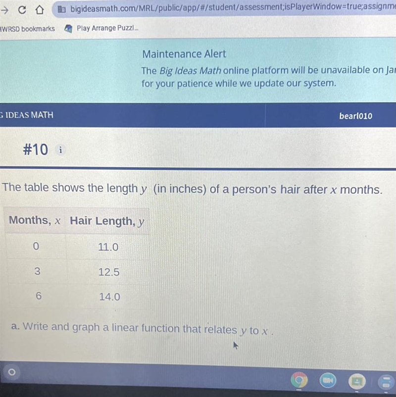 Write and graph according to part A and then interpret the slope as asked in part-example-1