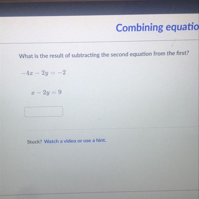 –4x– 2y = -2x – 2y = 9can somebody help me please.-example-1