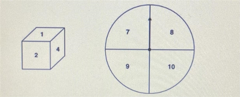 Scott is playing a game in which he rolls a number cube with faces numbered 1through-example-1