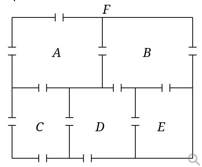 Draw a graph that models the connecting relationships in the floorplan below. The-example-1