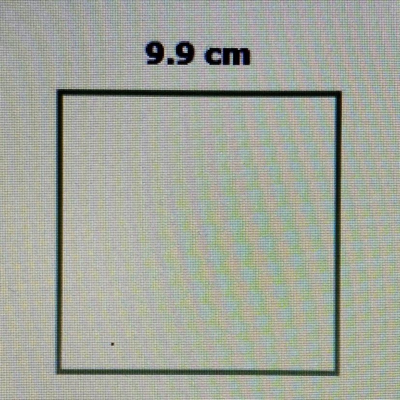 What is the area of this square? 3.3 square cm 39.6 square cm 81.81 square cm 98.01 square-example-1