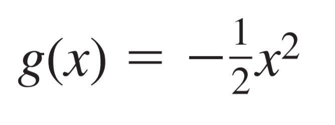 Describe the transformation of f(x)= x2 represented by g. Then graph each function-example-1