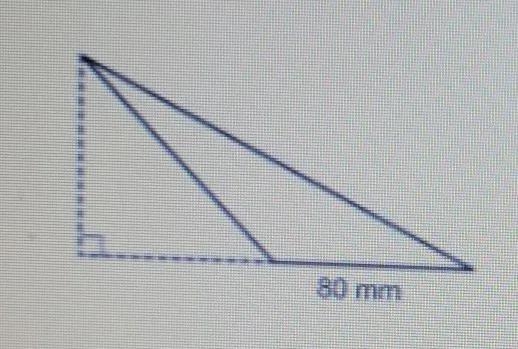 The area of the triangle is 3200 square mm.The height of the triangle is ___ mm.-example-1