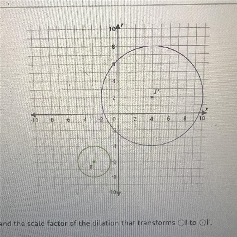 Find the translation rule and the scale factor of the dilation that transforms Ol-example-1