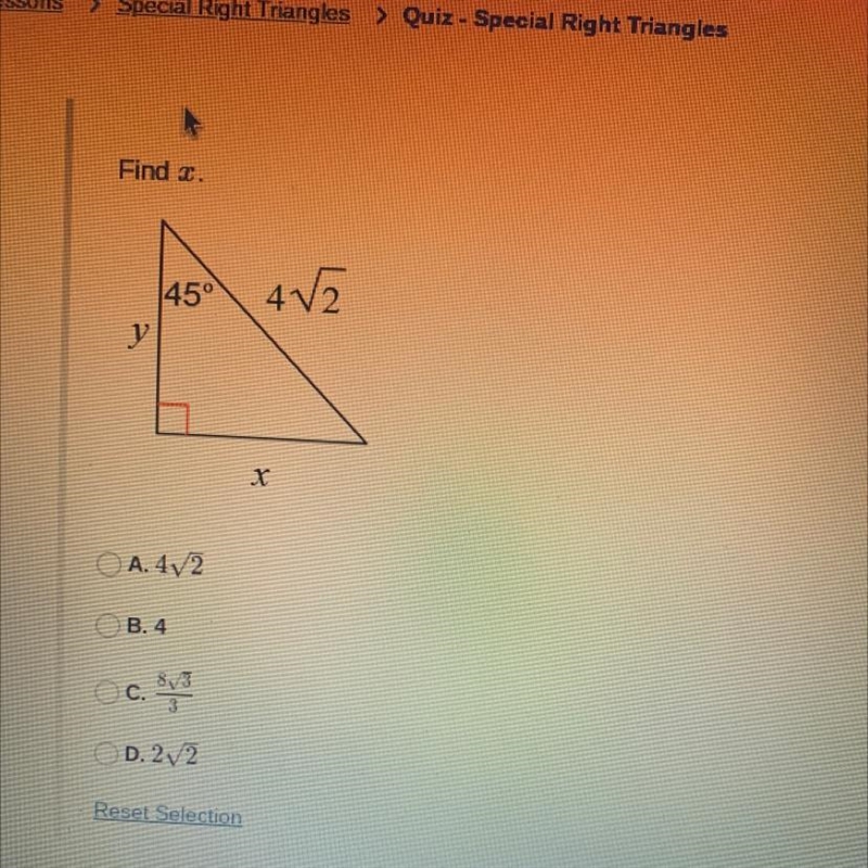 Find x. See attached picture for question.-example-1