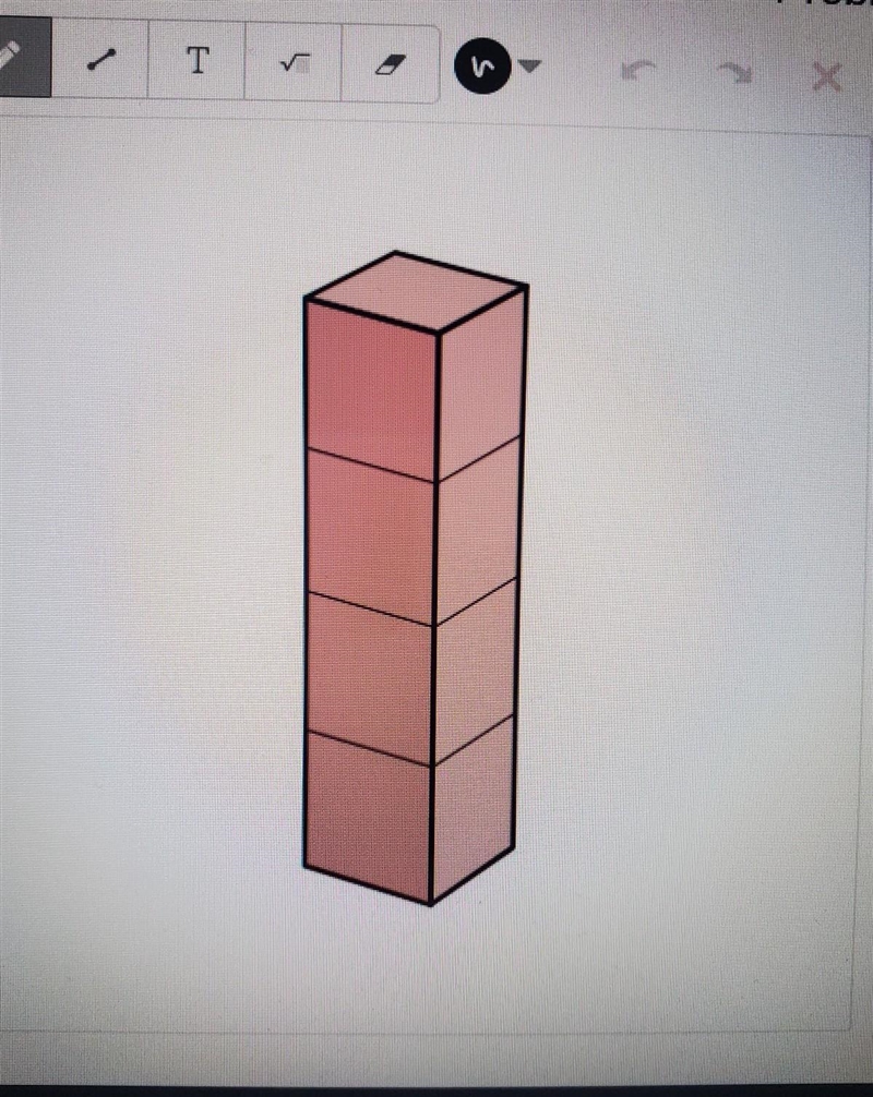 Desmos here is a rectangular prism made from a stack of cubes. Determine the volume-example-1