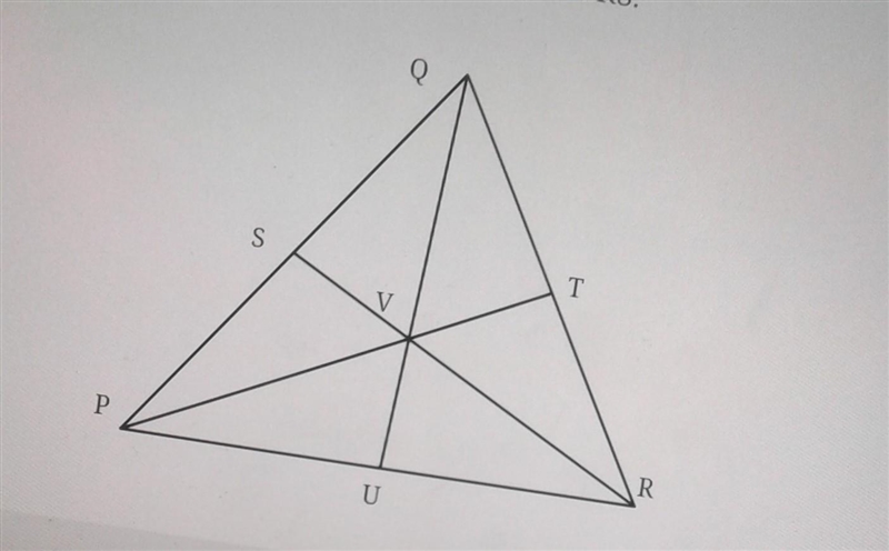 In PQR, V is the centroid. If VS=9 find RS-example-1