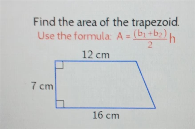 Help me find the area of a trapezoid using formula-example-1