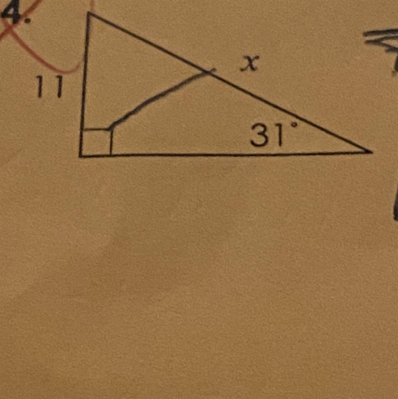 Need x please?????????I’m looking to find x. The line inside is just to know where-example-1