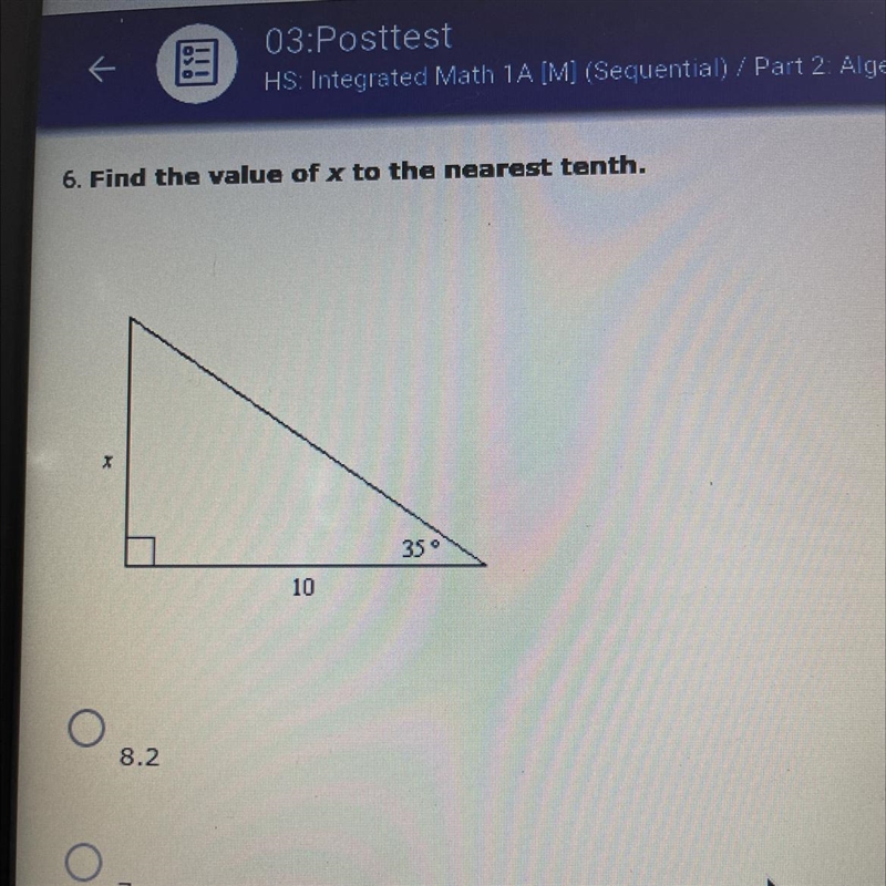 Find the value of X to the nearest tenth-example-1