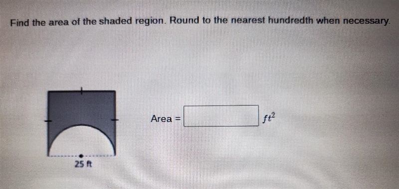 Find the area of the shaded region. Round to the nearest hundredth when necessary-example-1