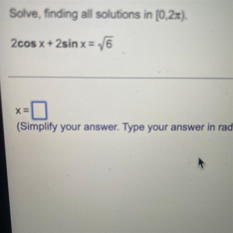 Solve, finding all solutions in [0, 2(pi)]-example-1