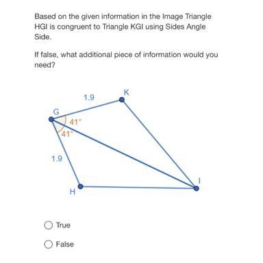 Based on the given information in the Image Triangle HGI is congruent to Triangle-example-1