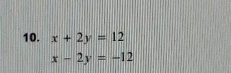 Solve the system of linear equations by graphing. I'm having trouble on 10-example-1