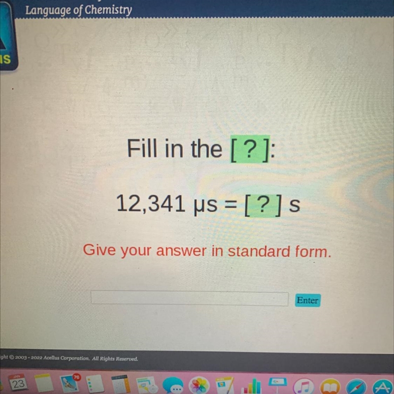 Fill in the [?]12,341 us = [?] sSGive your answer in standard form.-example-1