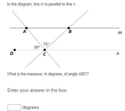 What is the measure, in degrees, of angle ABC?-example-1