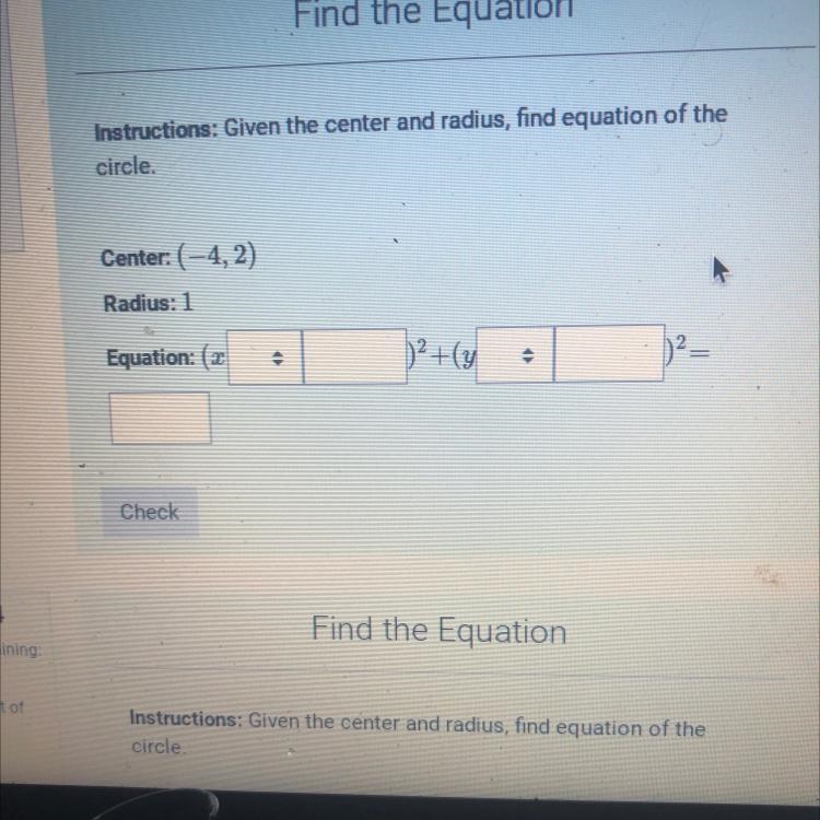 Read image for instructions Fill in the blanks for the equation-example-1