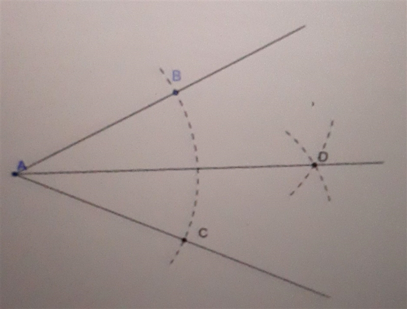 Which construction is illustrated above? O an angle congruent to a given angle O the-example-1