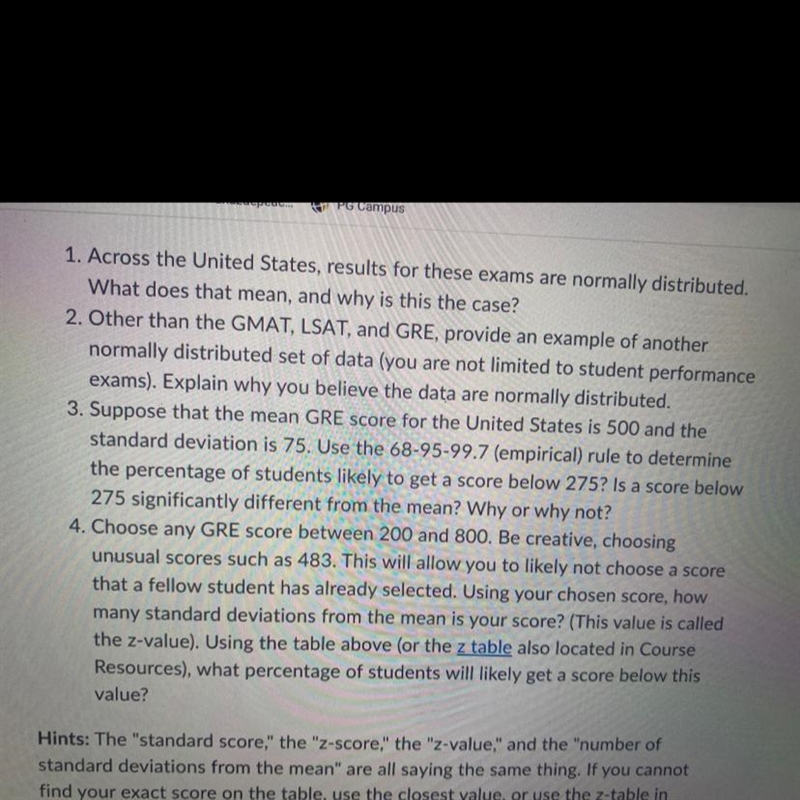 3. Suppose that the mean GRE score for the United States is 500 and thestandard deviation-example-1