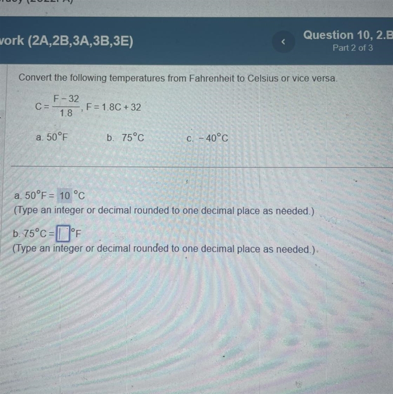 C=- Convert the following temperatures from Fahrenheit to Celsius or vice versa. F-example-1