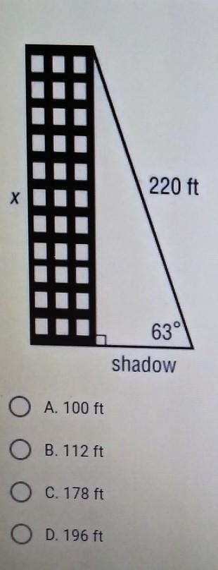 Find the height of the building to the nearest foot.-example-1