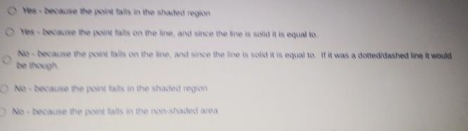 4. Given the inequality 5x + 3y < -6, is (3,-7) a solution to the inequality?-example-1