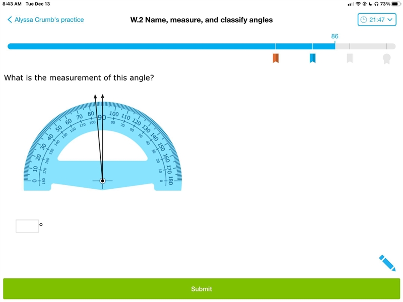 What is the measurement of this angle-example-1