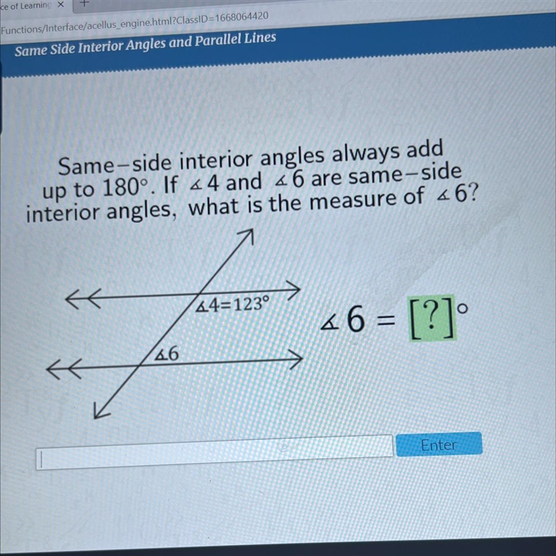 Same-side interior angles always addup to 180°. If 44 and 46 are same-sideinterior-example-1